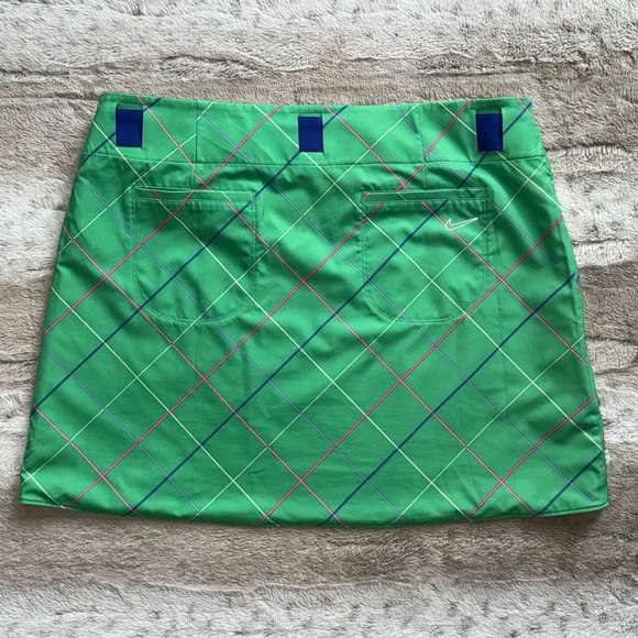 Nike⛳️ Golf Reversible Wrap Skirt Green And Blue Plaid Dri-FIT - Picture 6 of 8